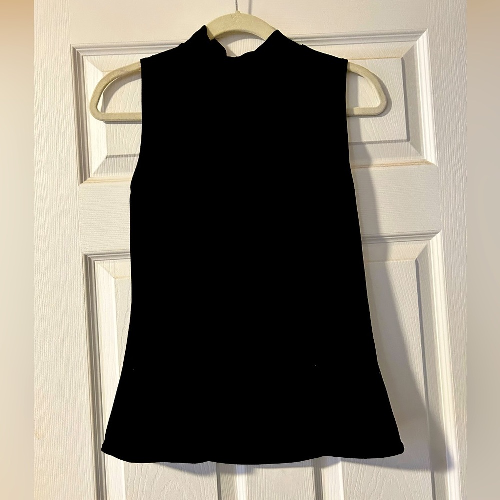 Black high neck tank top